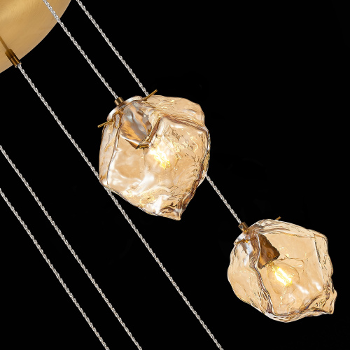 SL1175.303.05 Светильник подвесной ST-Luce Латунь/Янтарный E14 5*40W PORTICI фото 4