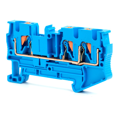 Зажим пружинный, 2-проводной проходной ЗНИ - 4 , JXB PT 4, синий LD572-2-40 фото 4