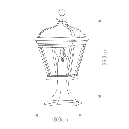 Фонарь-пьедестал Elstead Lighting, Арт. BAYVIEW-3M-BK фото 4
