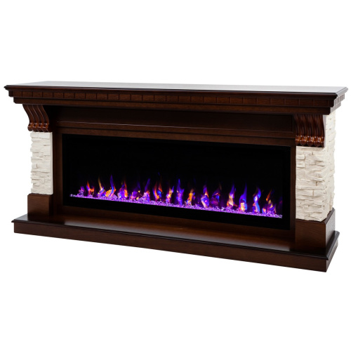 Электрокамин RealFlame Michigan 50 NT орех с очагом Saphir 50 фото 2