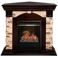 Электрокамин RealFlame Dublin Corner Rock AO античный дуб с очагом 3D Olympic