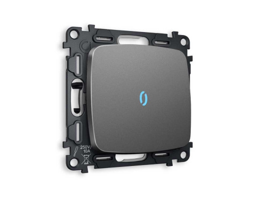 Комплект механизма 1-кл проходного выключателя AMBRELLA VOLT с подсветкой 10000K OMEGA Антрацит серый QUANT (OP6520, VM105, G29B) MO652040 Комплект механизма 1-кл проходного выключателя AMBRELLA VOLT с подсветкой 10000K OMEGA Антрацит серый QUANT (OP6520, VM105, G29B) MO652040