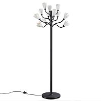 5090/12F MODERN ODL25 553 черный матовый/белый/фарфор Торшер G4 LED 12*5W GARDI
