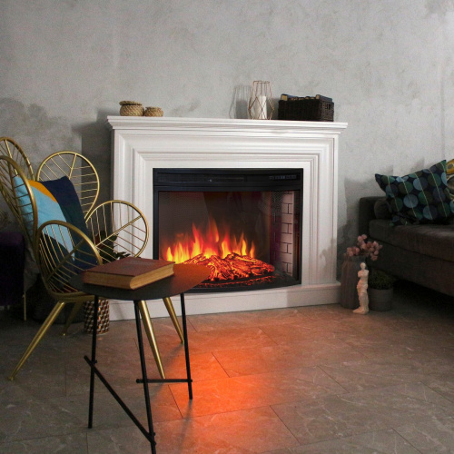 Каминокомплект WESTON/ФАБИО Белый матовый с очагом Электроочаг FIRESPACE/ФАЕРСПЕЙС 33 фото 4