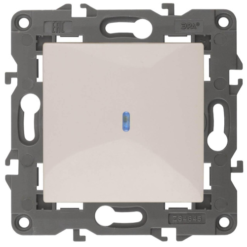 Выключатель одноклавишный с подсветкой ЭРА Elegance 10AX 250V 14-1102-02 Б0034216 Выключатель одноклавишный с подсветкой ЭРА Elegance 10AX 250V 14-1102-02 Б0034216