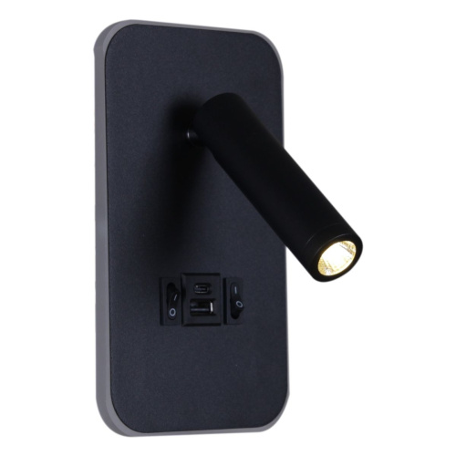 Настенный светодиодный светильник Reluce 86204-9.2-001KT LED12W+USB BK фото 8