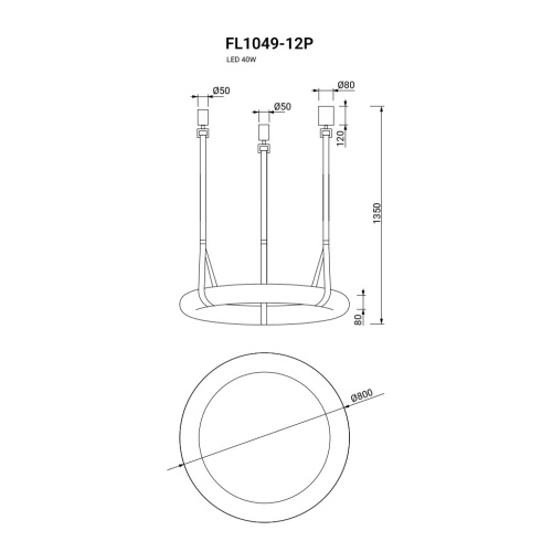 Подвесная люстра Secretum FL1049-12P фото 5 Подвесная люстра Secretum FL1049-12P фото 5