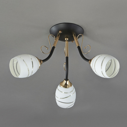 Люстра CAMILA 1112/3P 3хЕ27х60W черн ESCADA фото 3 Люстра CAMILA 1112/3P 3хЕ27х60W черн ESCADA фото 3