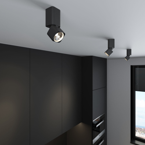 Светильник потолочный поворотный светодиодный Cubus 10W 4000K чёрный 25043/LED фото 3 Светильник потолочный поворотный светодиодный Cubus 10W 4000K чёрный 25043/LED фото 3