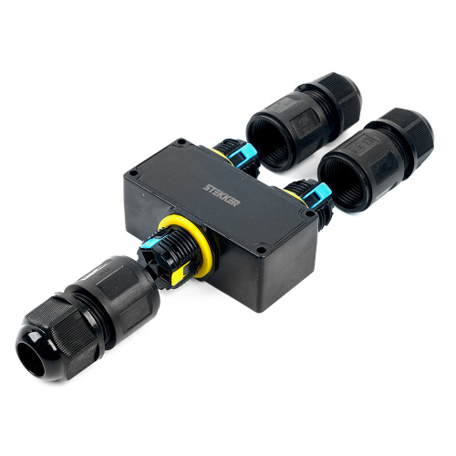 Соединитель-коннектор для проводов Y 3-контактный LD555 STEKKER, водонепрониц. пружинный контакт фото 6