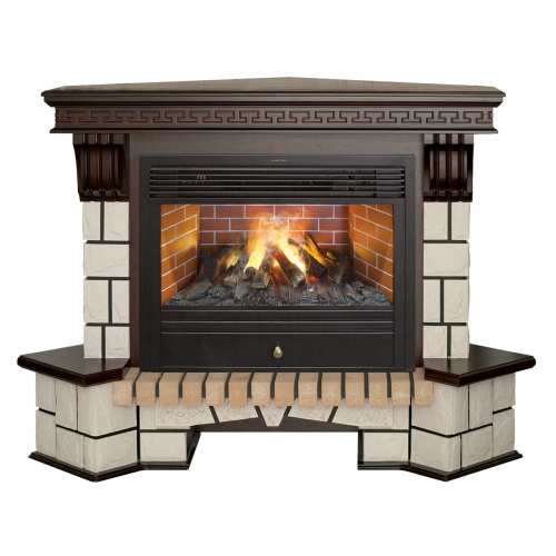 Электрокамин RealFlame Stone Coner AO античный дуб с очагом 3D Novara фото 2 Электрокамин RealFlame Stone Coner AO античный дуб с очагом 3D Novara фото 2