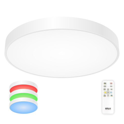 Citilux Купер CL724105G0 LED RGB Светильник с пультом Белый фото 2 Citilux Купер CL724105G0 LED RGB Светильник с пультом Белый фото 2