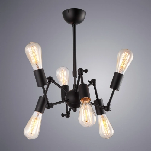 Люстра на штанге Arte Lamp ROOTS A9190LM-6BK фото 2 Люстра на штанге Arte Lamp ROOTS A9190LM-6BK фото 2