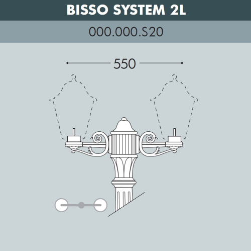 Fumagalli Консоль для паркового фонаря FUMAGALLI BISSO SYS 2L 000.000.S20.A0 Fumagalli Консоль для паркового фонаря FUMAGALLI BISSO SYS 2L 000.000.S20.A0