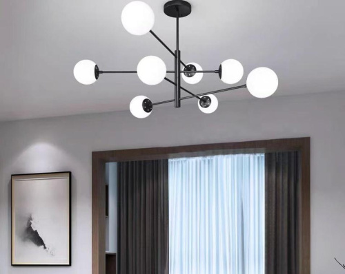 Люстра подвесная Alfa Light F3824-18 GAB+BK E27*10