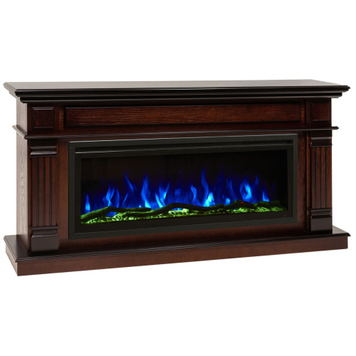 Каминокомплект ISLANDIA/СКАНДИ Античный дуб с очагом Электроочаг SAFITA/САФИТА 42 фото 2