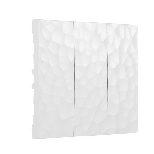 Набор клавиш для выключателя трехклавишного (Hammer белый) W1239001 Набор клавиш для выключателя трехклавишного (Hammer белый) W1239001