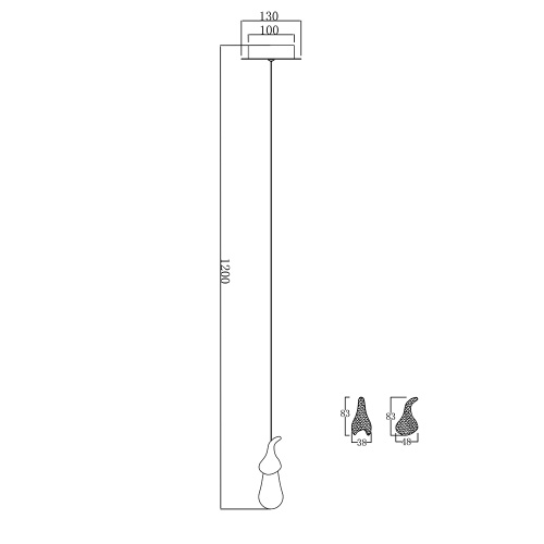 Подвесной светильник OMG07287-1 C1 gold фото 3