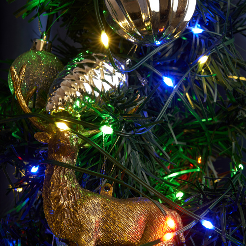 Светодиодная гирлянда Feron CL582 линейная Роса (на плоском проводе) 220V мультиколор c питанием от сети фото 5