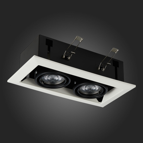 ST250.548.02 Св-к встр. Черный GU10 2*50W  L245xW126xH70 220V Без ламп Встраиваемые светильники фото 6