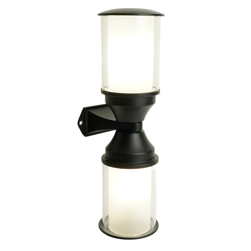 Светильник садово-парковый Feron DH1402, на стену, 2*E27 220-240V, черный фото 2