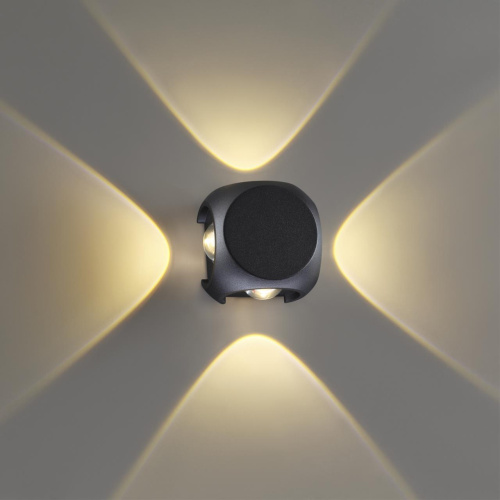 4222/8WL HIGHTECH ODL21 333 черн/металл Настенный светильник IP54 LED 8W 716Лм 3200K 70° MIKO фото 4 4222/8WL HIGHTECH ODL21 333 черн/металл Настенный светильник IP54 LED 8W 716Лм 3200K 70° MIKO фото 4