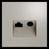 Накладка для розетки TV+RJ45 кат. 6, S70 (кашемир) Voltum VLS002703