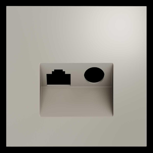 Накладка для розетки TV+RJ45 кат. 6, S70 (кашемир) Voltum VLS002703