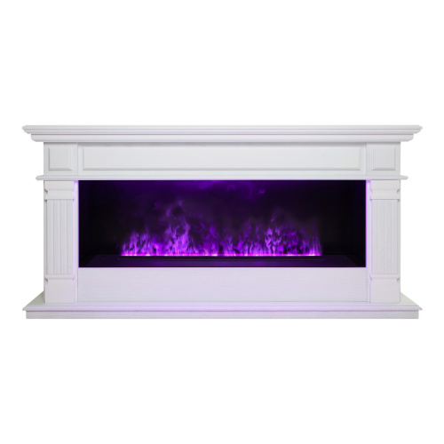 Каминокомплект ISLANDIA/СКАНДИ Белый дуб с очагом Электроочаг CASSETTE/КАССЕТА LED 1000 фото 2