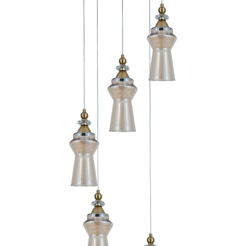 Подвесной светильник 11077/5P Brass фото 4