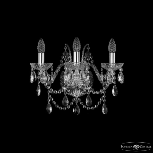 Бра хрустальные 1411B/3/160 Ni Bohemia Ivele Crystal (Богемия Ивеле Кристалл)