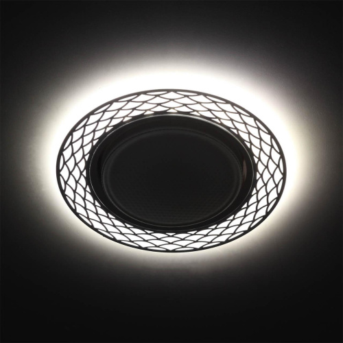 Точечный светильник ЭРА с подсветкой DK LD37 WH/WH Б0037384 фото 2