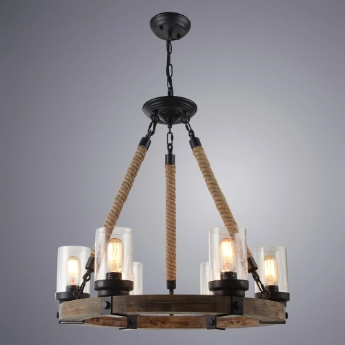 Люстра Arte Lamp DODGE A1693SP-6BR фото 2 Люстра Arte Lamp DODGE A1693SP-6BR фото 2