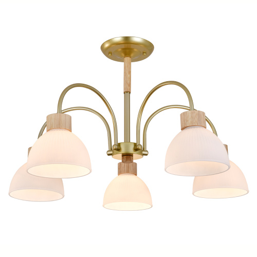 Светильник на штанге 150005/5R E27*60W Gold/Wood