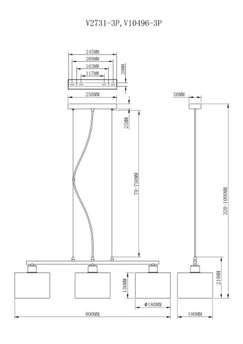 Люстра подвесная Moderli V10496-3P Room фото 4 Люстра подвесная Moderli V10496-3P Room фото 4