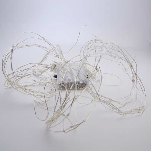 Светодиодная гирлянда Feron CL53 2м + 1м теплый белый,статичная, с питанием от батареек, прозрачный шнур фото 2