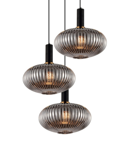 Подвесной светильник Lumina Deco Floril LDP 1216-3 GY+BK фото 2