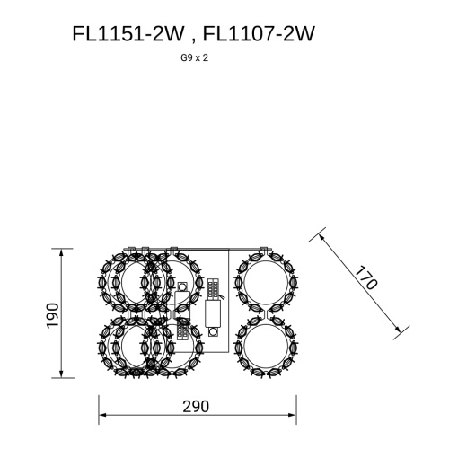 Бра Brilliance Chrome FL1107-2W фото 2