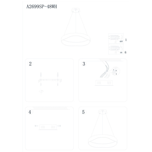 Подвесная люстра Arte Lamp A2699SP-48WH фото 3