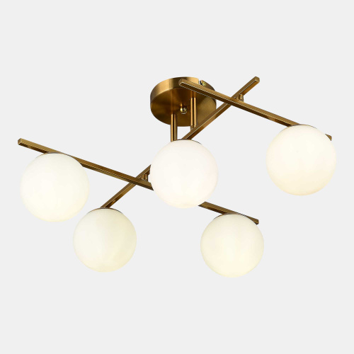 SLE1195-302-05 Светильник потолочный Латунь/Белый E14 5*40W SIERRA фото 5 SLE1195-302-05 Светильник потолочный Латунь/Белый E14 5*40W SIERRA фото 5