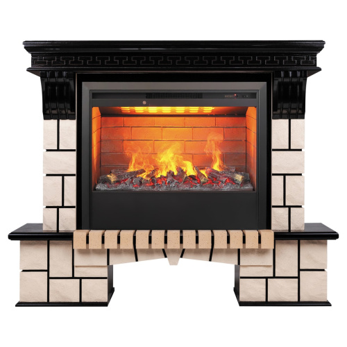 Электрокамин RealFlame Stone 26 AO античный дуб с очагом 3D Helios 26 фото 2 Электрокамин RealFlame Stone 26 AO античный дуб с очагом 3D Helios 26 фото 2