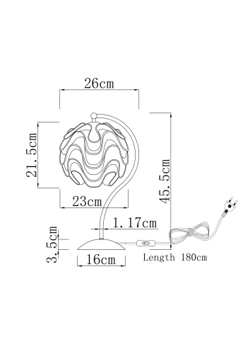 Лампа настольная Moderli V11009-T Flake фото 3 Лампа настольная Moderli V11009-T Flake фото 3