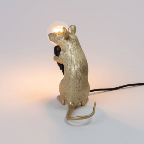 Настольная лампа Mouse Lamp Sitting GOLD USB фото 5