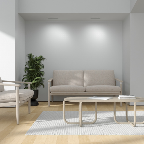 DK2532-WB Встраиваемый светильник SPACE со светодиодом под шпатлевку L240mm 220V 20W 38° 4000К IP20 белый/черный алюминий фото 3