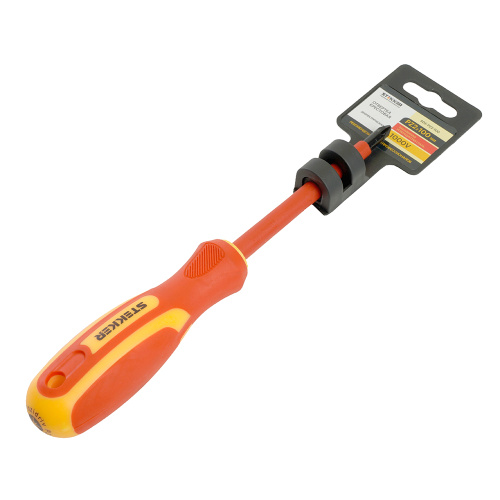 Отвертка крестовая диэлектрическая STEKKER Pz 2 х 100 мм, SDE-PZ2-100 фото 7