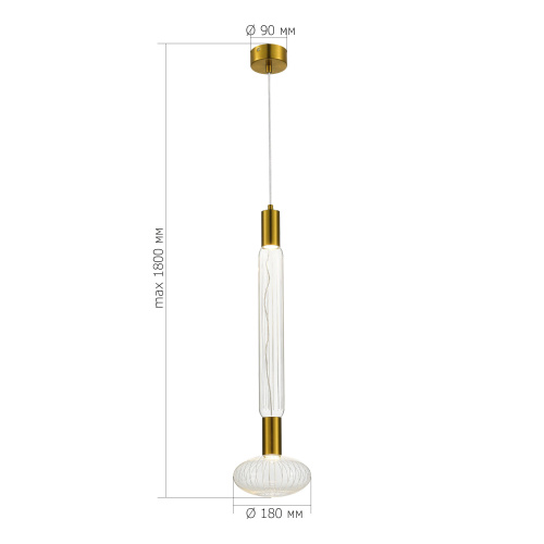 SL6117.213.02 Светильник подвесной ST-Luce Латунь/Золотой, Прозрачный LED 2*3W 3000K TACCHE фото 2