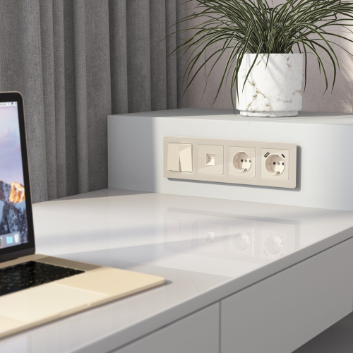 Розетка Ethernet RJ-45 (айвори акрил) W1181043 фото 2 Розетка Ethernet RJ-45 (айвори акрил) W1181043 фото 2