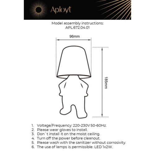 Настольная лампа APL.672.04.01 фото 7 Настольная лампа APL.672.04.01 фото 7