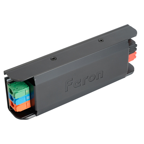 Трансформатор электронный для светодиодной ленты с плавным пуском и диммированием 100W 24V IP20, клипсы, LB004 фото 3