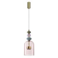 5045/12L L-VISION ODL24 368 античн.бронза/розовый/металл/стекло/керамика Подвес LED 12W 4000К 1400Лм PALLETA